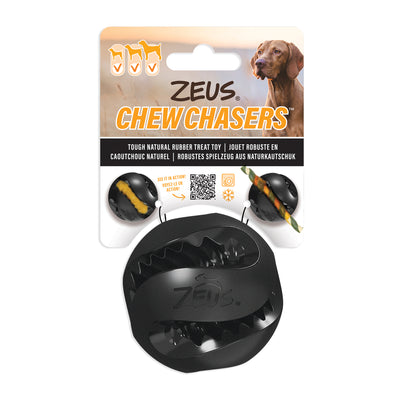 Zeus Chewchasers Black Rubber Treat Ball