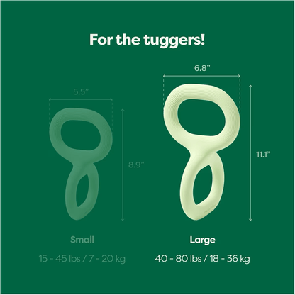 Earth Rated Green Rubber Tug Toy - Small - Dog Toys - Earth Rated - PetMax Canada