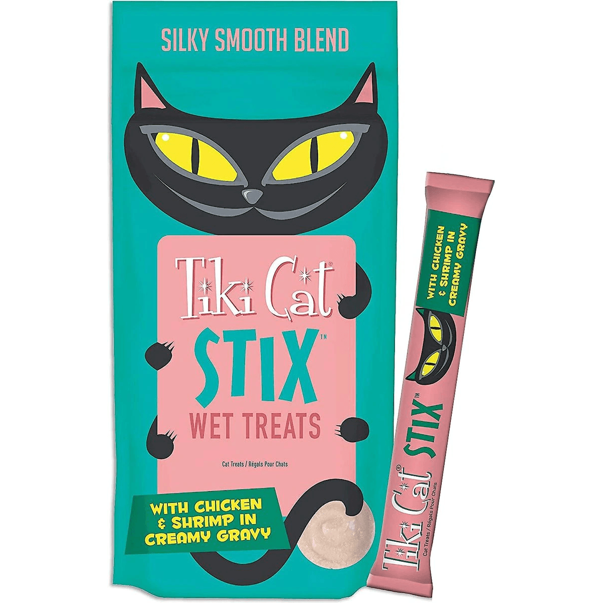 Tiki Cat Treats Stix Chicken & Shrimp - 6 Pack - Cat Treats - Tiki Cat - PetMax Canada