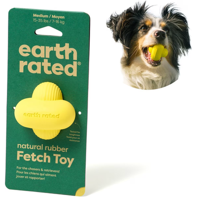Earth Rated Rubber Fetch Chew Dog Toy  Dog Toys  | PetMax Canada