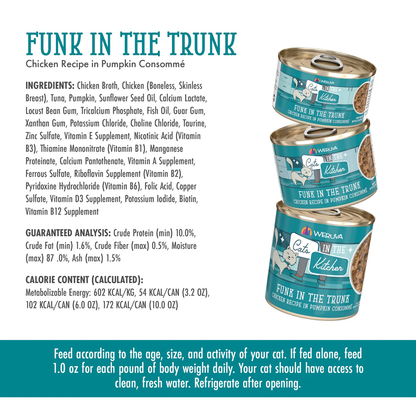 Weruva Wet Cat Food Cats in the Kitchen Funk In The Trunk Chicken & Pumpkin Pate