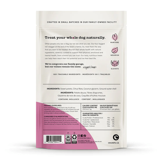 Crumps Naturals Dog Treats Plaque Busters Original - 140g - Dog Treats - Crump's Naturals - PetMax Canada