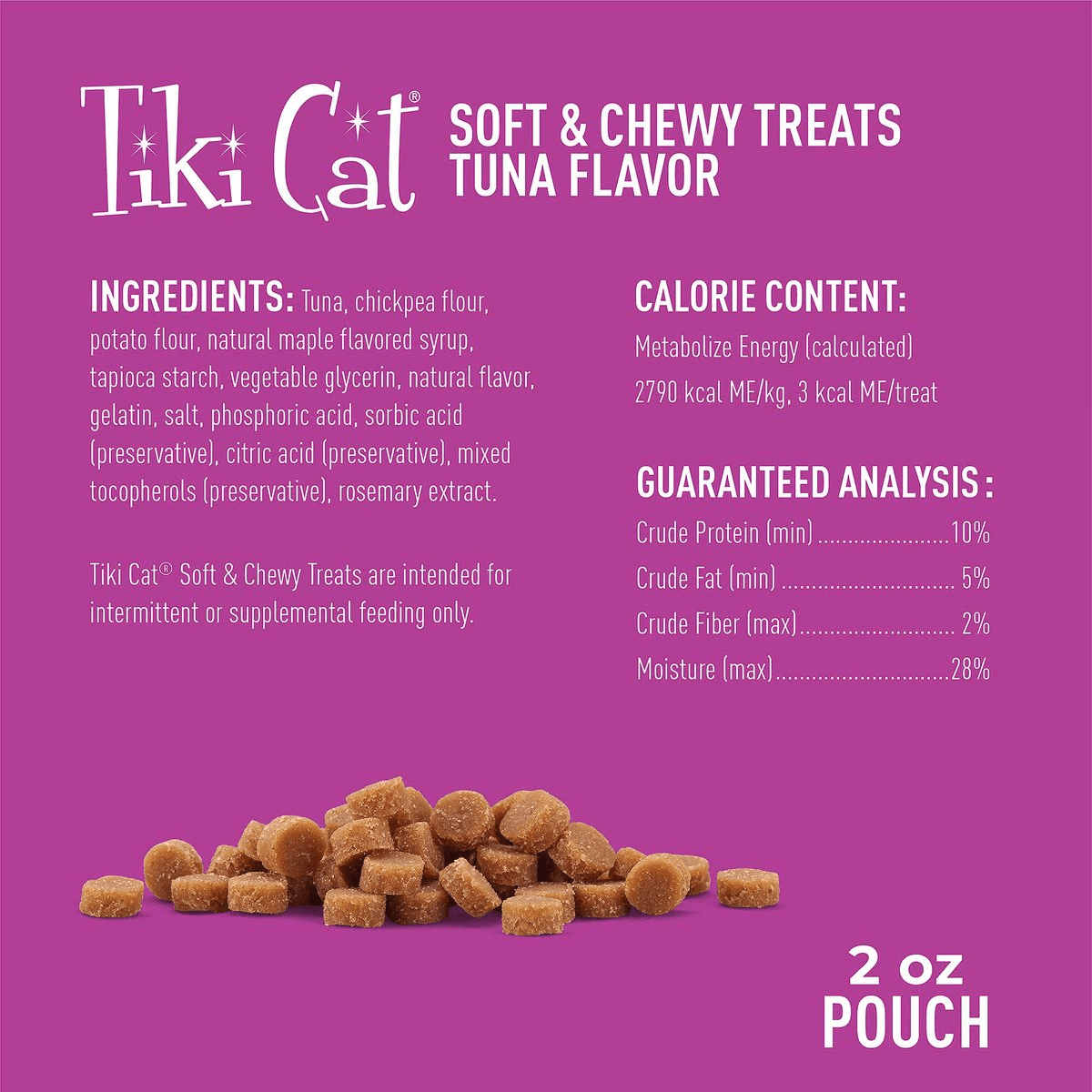 Tiki Cat Treats Grain Free Soft & Chewy Tuna - 57g - Cat Treats - Tiki Cat - PetMax Canada