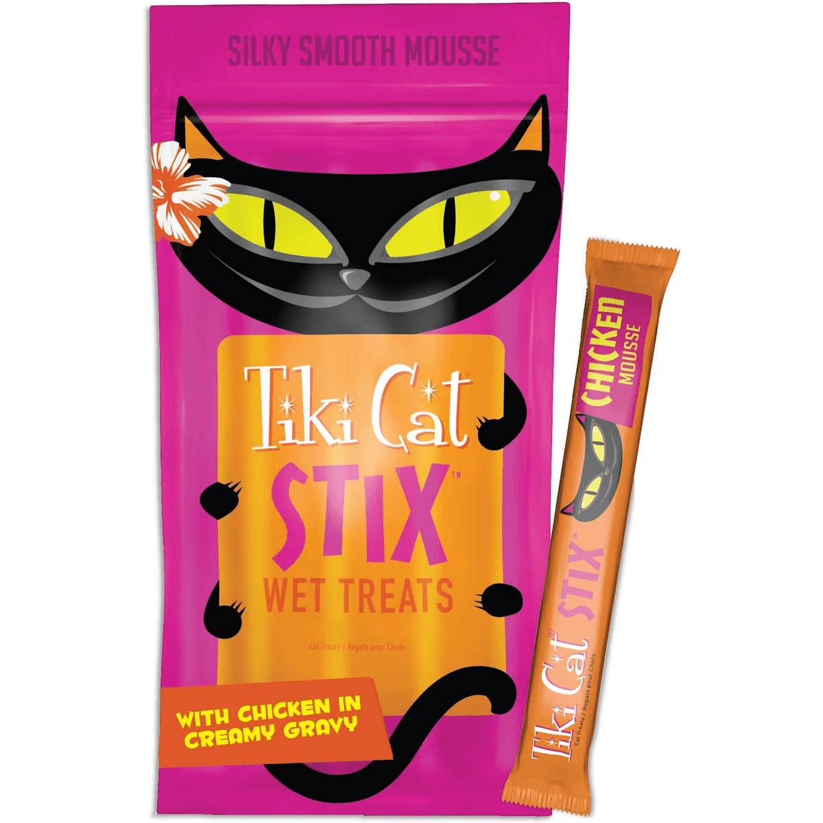 Tiki Cat Treats Stix Chicken Mousse - 6 Pack - Cat Treats - Tiki Cat - PetMax Canada