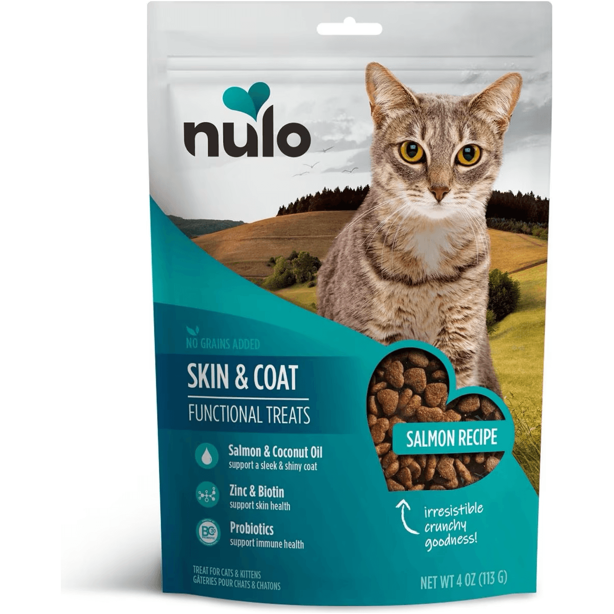 Nulo Skin & Coat Salmon Recipe Grain-Free Crunchy Cat Treats  Cat Treats  | PetMax Canada