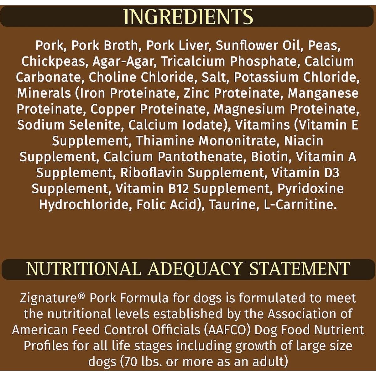 Zignature Pork Limited Ingredient Formula Grain-Free Canned Dog Food - 368g - Canned Dog Food - Zignature Pet Food - PetMax Canada