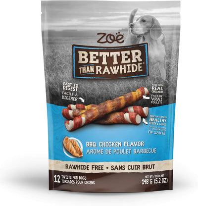 Zoe Better Than Rawhide BBQ Chicken Twists Dog Treats