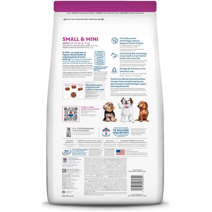 Hill's Science Diet Oral Care Small & Mini Chicken Recipe Adult Dry Dog Food - 1.81 Kg - Dog Food - Hill's Science Diet - PetMax Canada