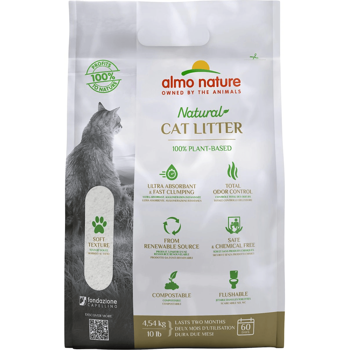 Almo Nature Unscented Clumping Plant-Based Grass Cat Litter - 2.27 Kg - Cat Litter - Almo Nature - PetMax Canada