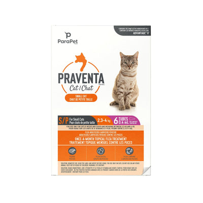 Praventa for Small Cats 2.3-4Kg - 6 Tubes - Flea & Tick Topical Applications - Praventa - PetMax Canada