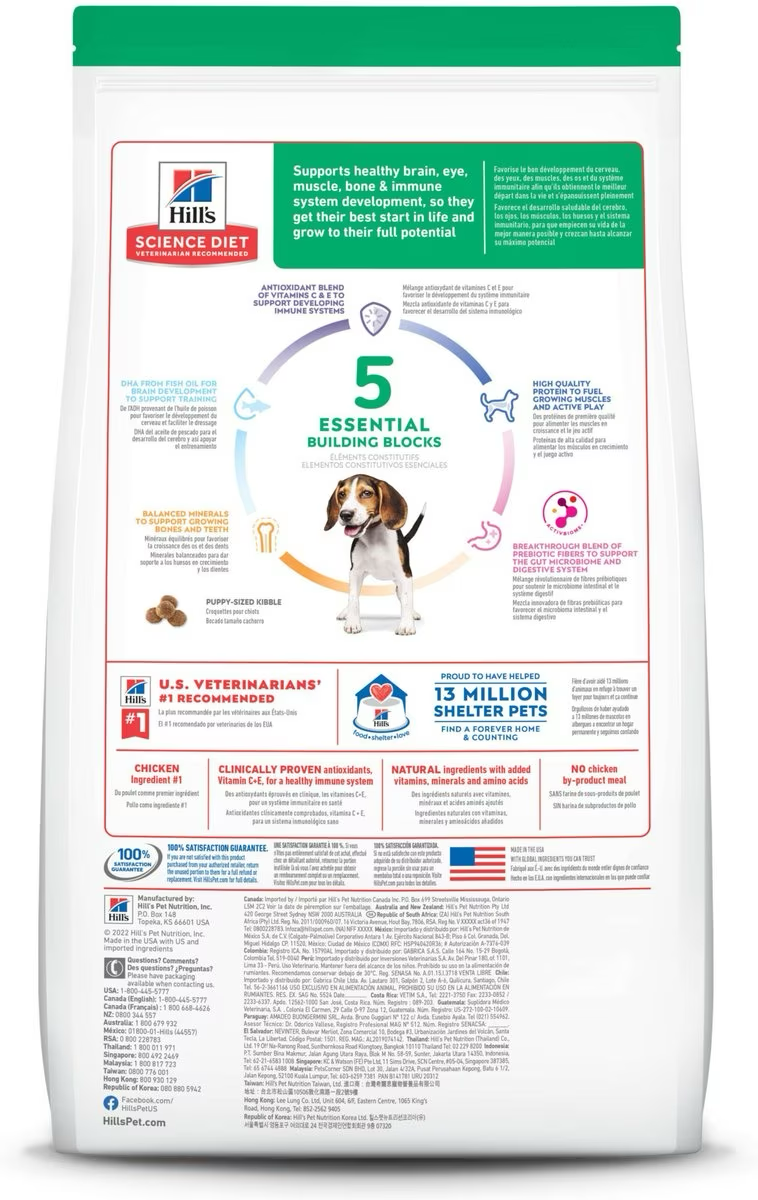 Hill's Science Diet Dry Dog Food, Puppy, Chicken Meal & Barley Recipe  Dog Food  | PetMax Canada