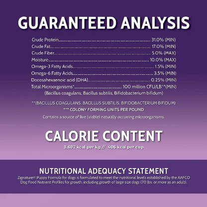 Zignature Puppy Grain Free Multi Protein Formula