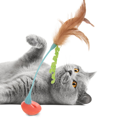Instincts Cat Rowdy Rockerwand Toy with Feathers