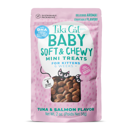 Tiki Baby Cat Soft And Chewy Mini Tuna And Salmon Treats
