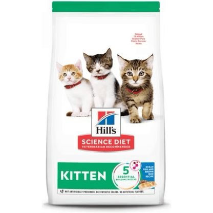 Hill's Science Diet Kitten Dry Ocean Fish & Brown Rice Recipe Dry Cat Food - 1.59 Kg - Cat Food - Hill's Science Diet - PetMax Canada