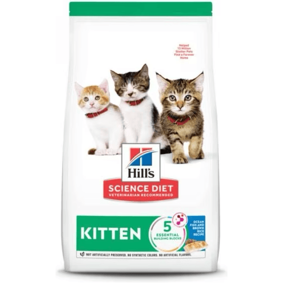 Hill's Science Diet Kitten Dry Ocean Fish & Brown Rice Recipe Dry Cat Food - 1.59 Kg - Cat Food - Hill's Science Diet - PetMax Canada