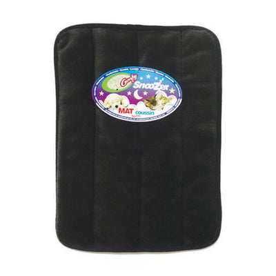 Comfy Snoozer Plush Black Dog Mat