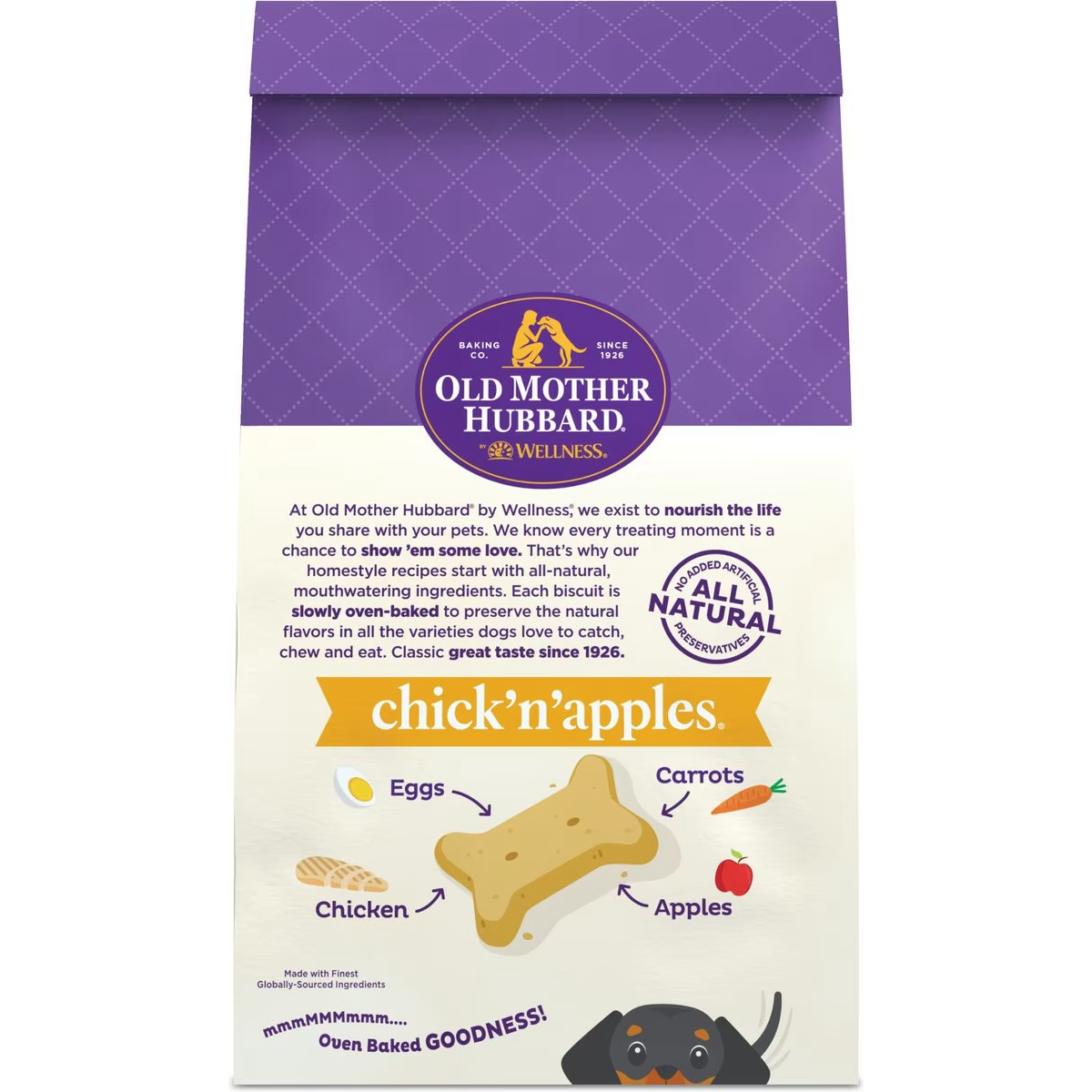 Old Mother Hubbard Classic Chick'N'Apples Natural Mini Oven-Baked Biscuits Dog Treats  Dog Treats  | PetMax Canada