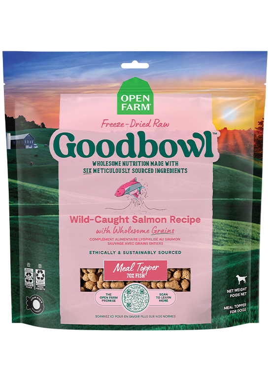 Open Farm Dog Food Goodbowl Wild Salmon Freeze Dried Raw Topper  Dog Food  | PetMax Canada