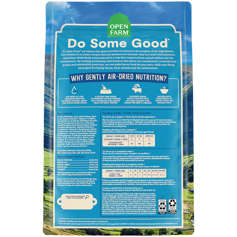 Open Farm Dog Air Dried Surf & Turf Recipe