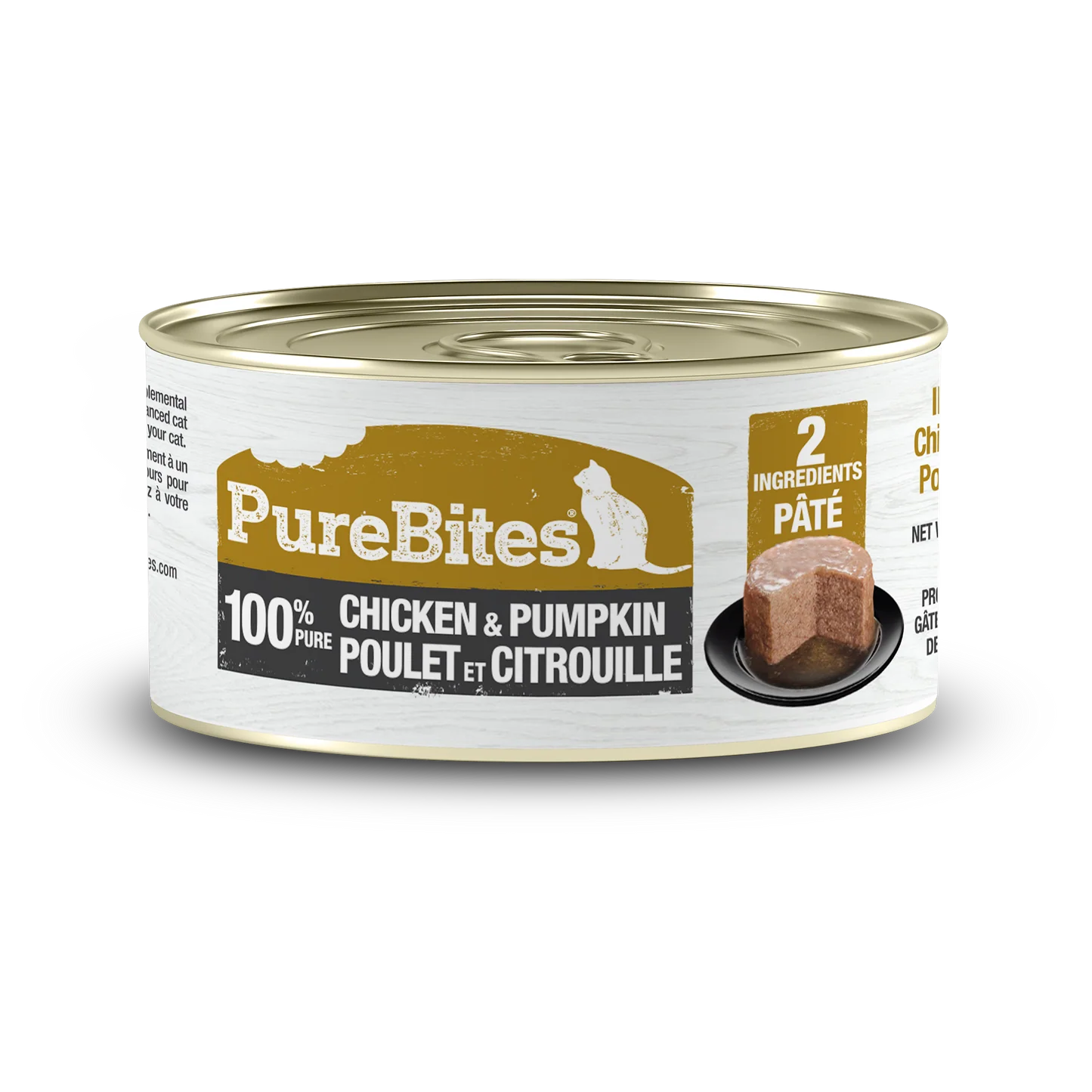 Pure Bites Cat Can 100% Pure Chicken And Pumpkin Topper