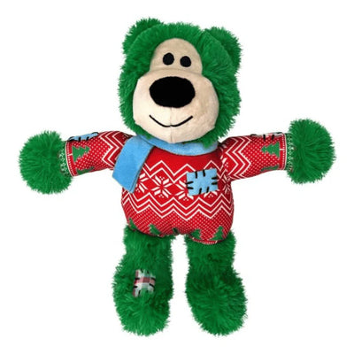 Kong Holiday Wild Knots Bear Dog Toy - Assorted Colours