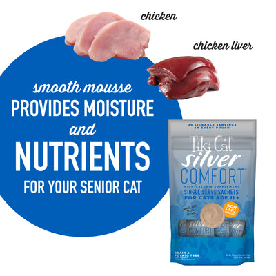 Tiki Cat Silver Comfort Chicken & Chicken Liver Recipe Wet Cat Food - Product Highlights 5 - Tiki Cat - PetMax Canada