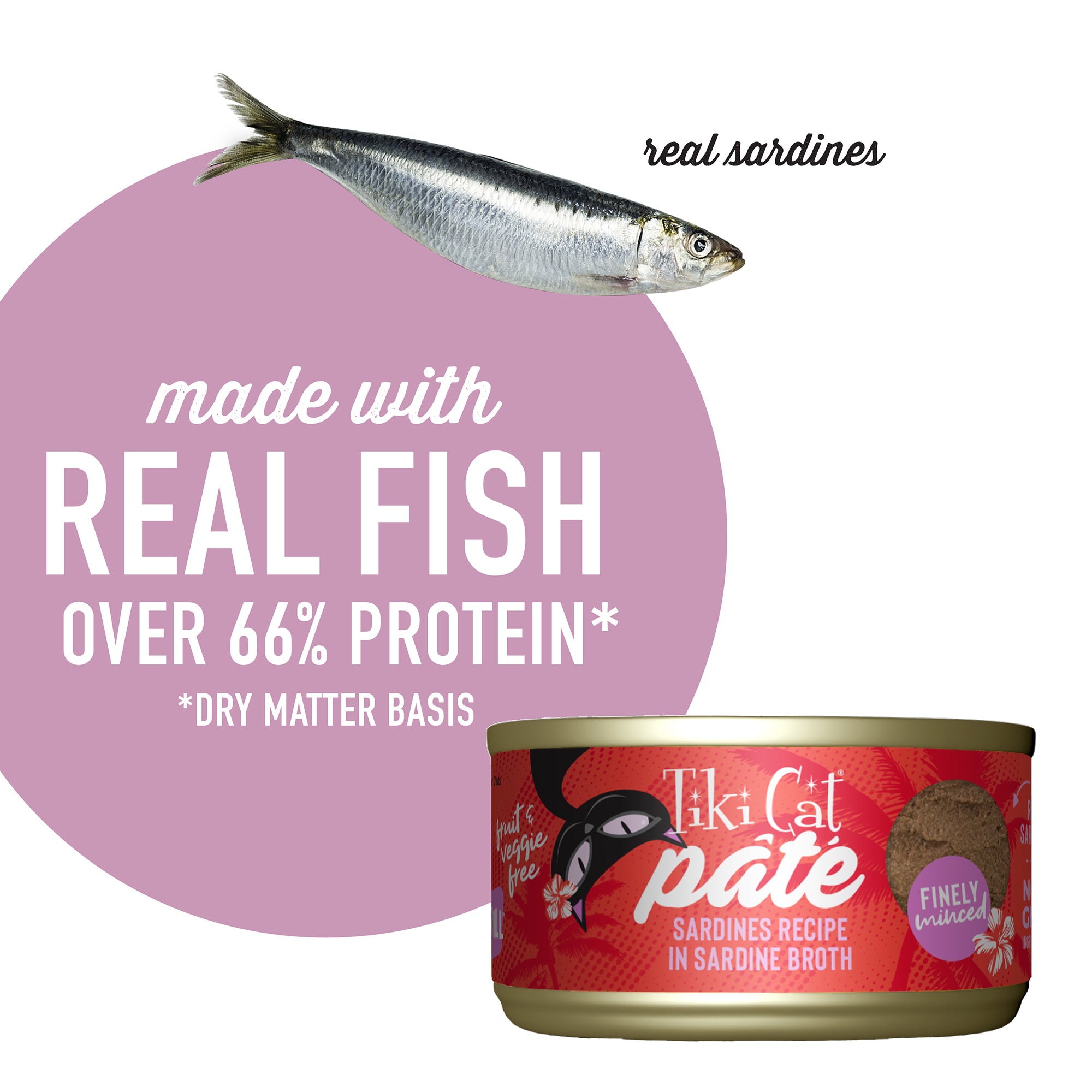 Tiki Cat Grill Pâté Sardines Recipe in Sardine Broth Wet Cat Food - Product Highlights 4 - Tiki Cat - PetMax Canada
