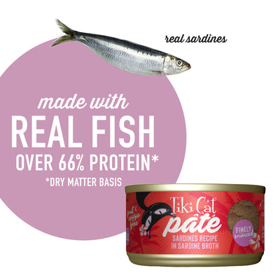 Tiki Cat Grill Pâté Sardines Recipe in Sardine Broth Wet Cat Food - Product Highlights 4 - Tiki Cat - PetMax Canada