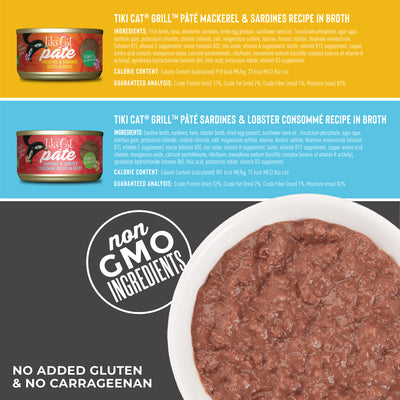 Tiki Cat Grill Pâté Variety Pack Wet Cat Food - Product Highlights 2 - Tiki Cat - PetMax Canada