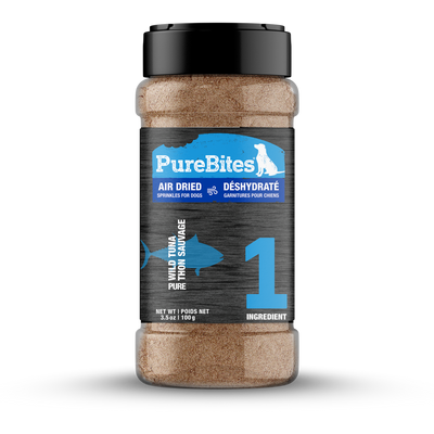Pure Bites Air Dried Sprinkles Tuna Flavour Topper For Dogs - front of package - Dog Treats - PureBites - PetMax Canada