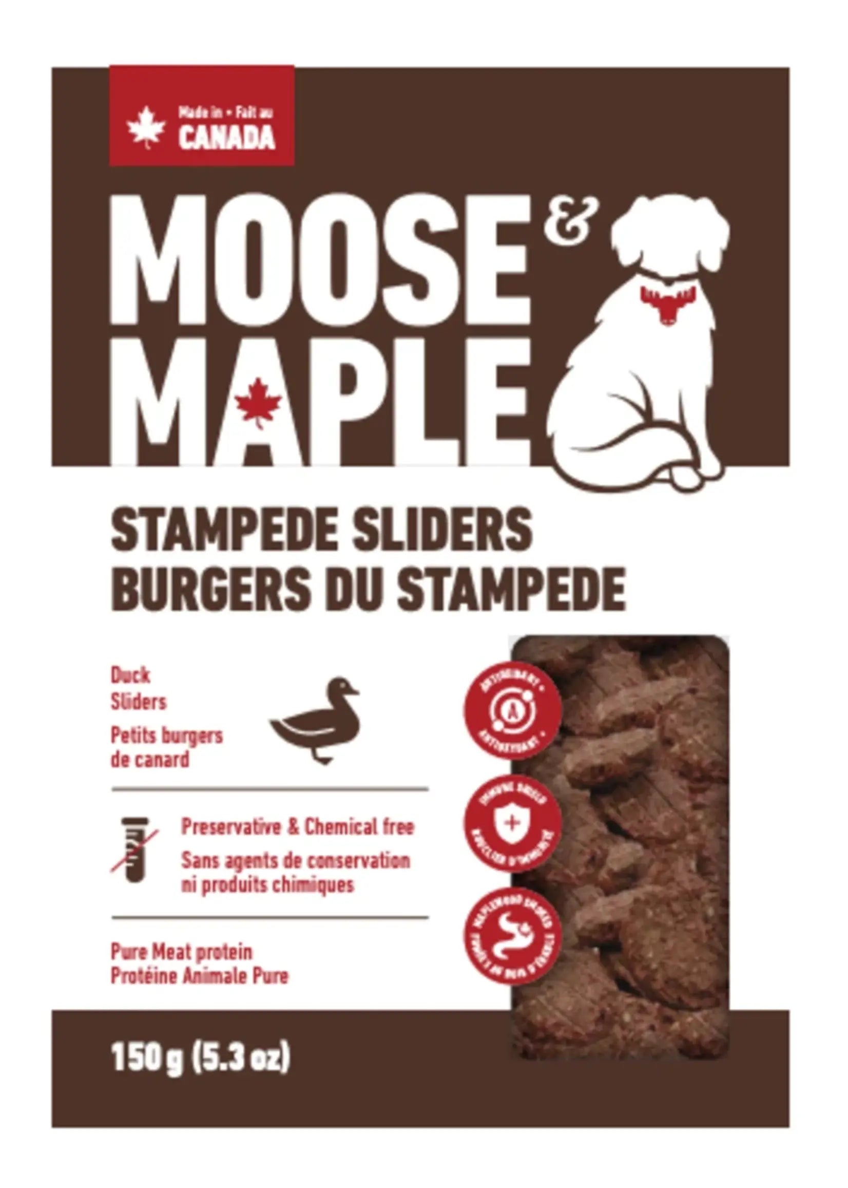 Moose & Maple Stampede Sliders Duck Dog Treats - Dog Treats - Moose & Maple - PetMax Canada