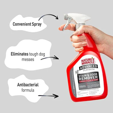 Nature's Miracle Platinum Virus Disinfectant Stain & Odor Remover for Dogs  Stain & Odor  | PetMax Canada