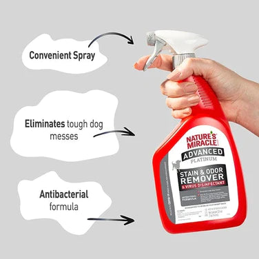Nature s Miracle Platinum Virus Disinfectant Stain Odor Remover for Dogs