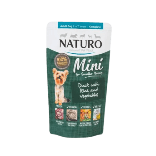 Naturo Canine Pouch Tray Wet Dog Food Duck & Rice With Vegetables - 150g - Canned Dog Food - Naturo - PetMax Canada