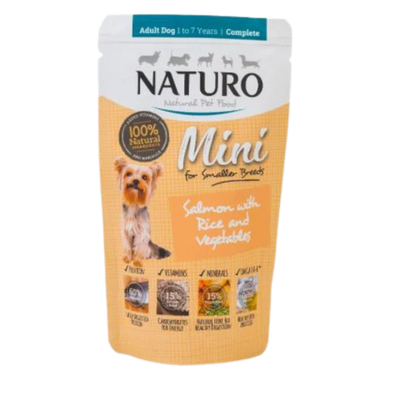 Naturo Canine Adult Mini Dog Salmon with Rice and Vegetables  Canned Dog Food  | PetMax Canada