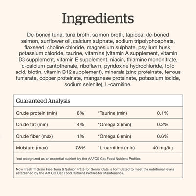 Now Fresh Senior Tuna & Salmon Pâté Grain-Free Wet Cat Food