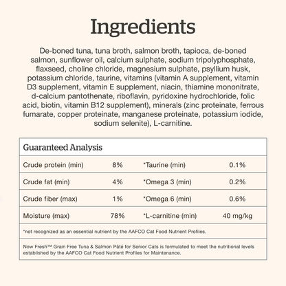 Now Fresh Senior Tuna & Salmon Pâté Grain-Free Wet Cat Food