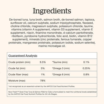 Now Fresh Tuna & Salmon Pâté Grain-Free Wet Cat Food