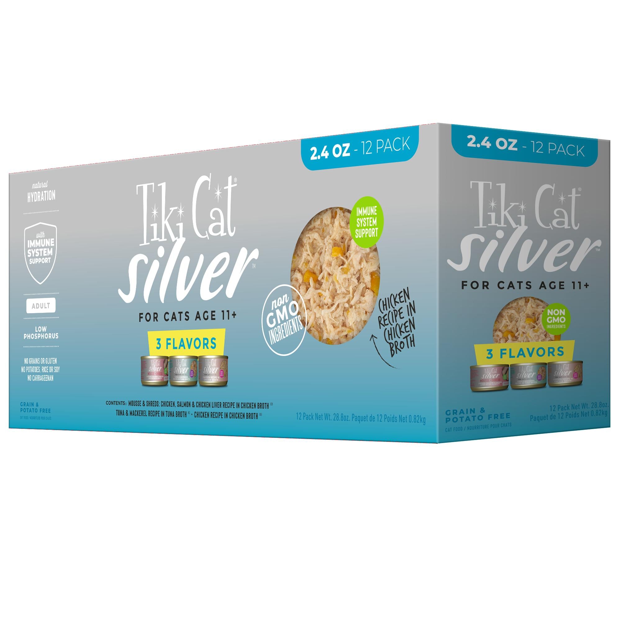 Tiki Cat Silver Variety Pack Wet Cat Food - Variety Pack - Tiki Cat - PetMax Canada