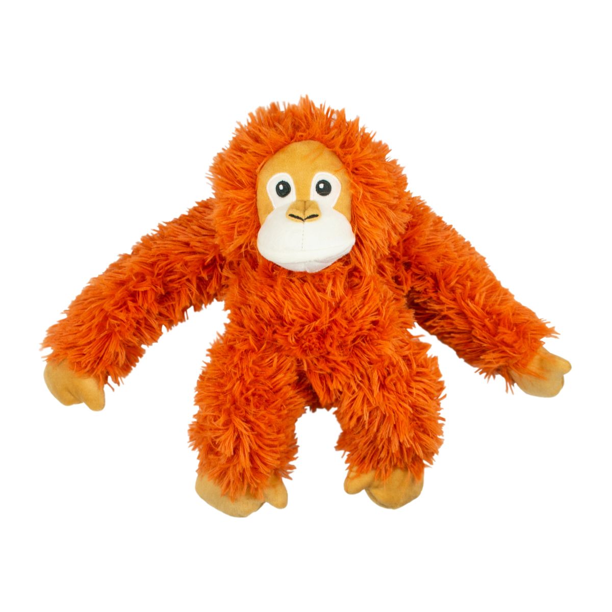 Tall Tails Plush Orangutan With Squeaker & Interior Rope Dog Toy
