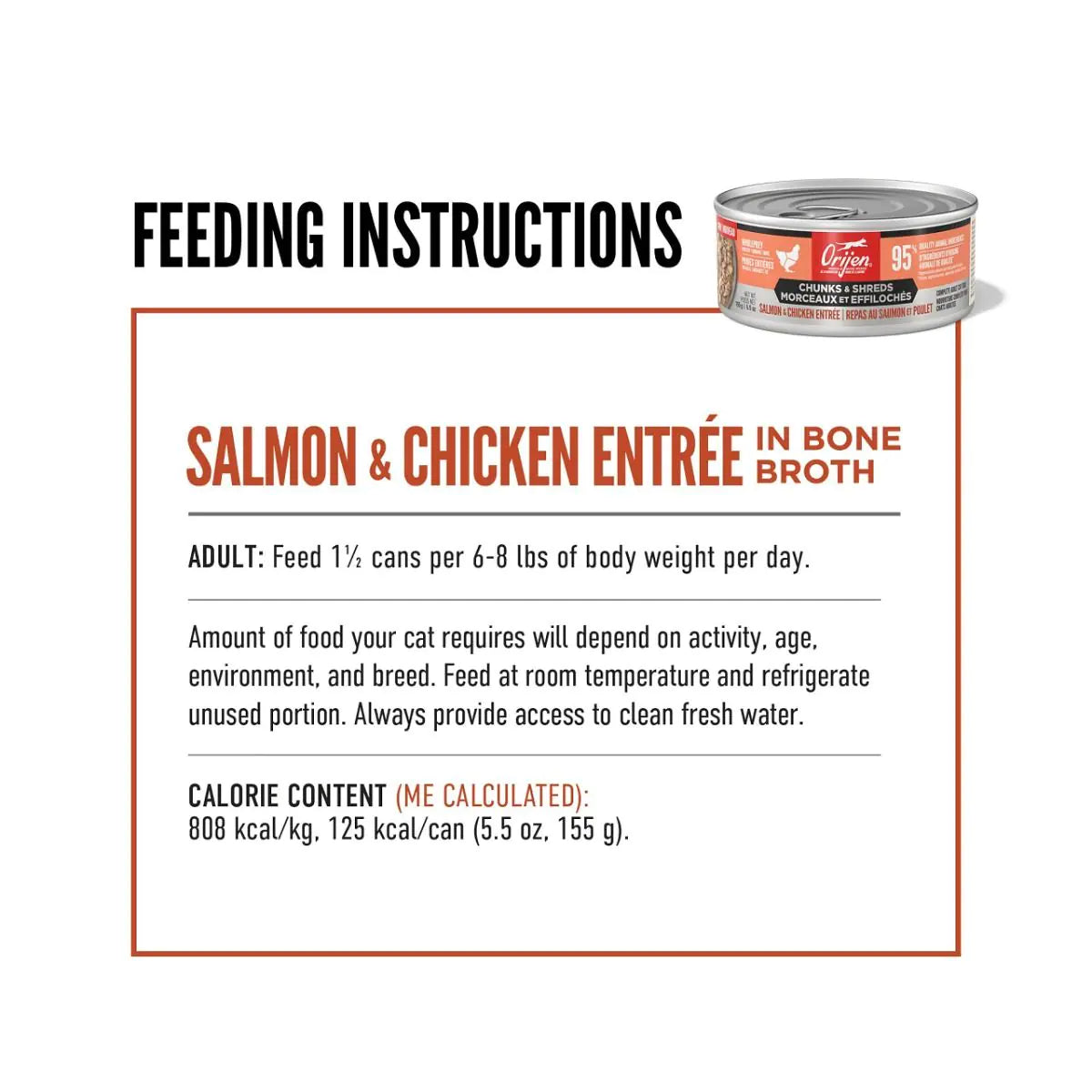 Orijen Chunks & Shreds Salmon & Chicken Wet Cat Food