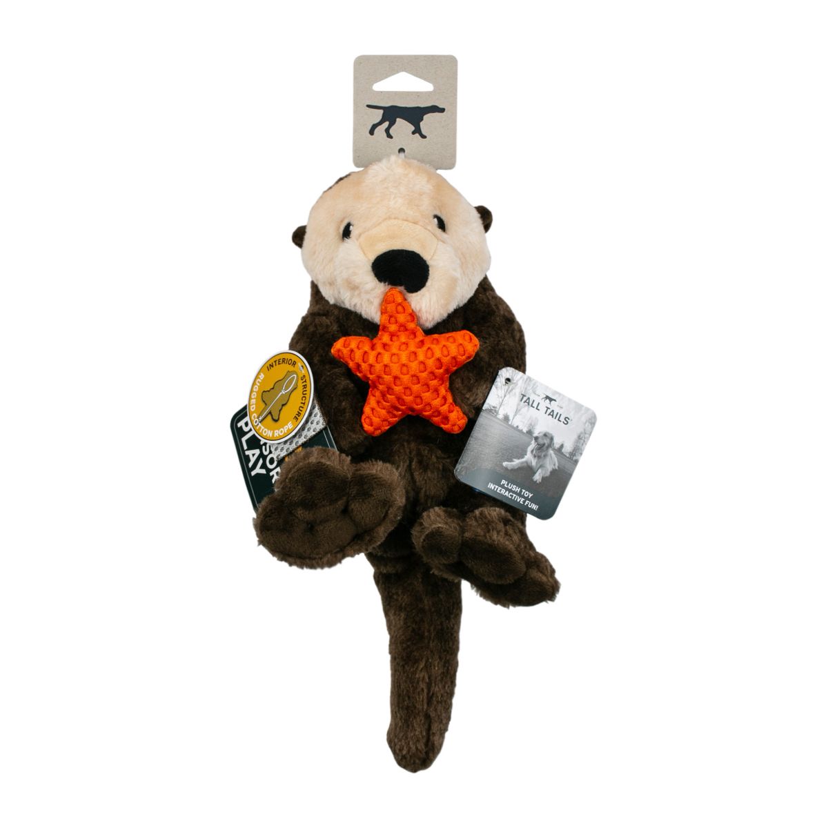 Tall Tails Plush Otter With Interior Rope Dog Toy