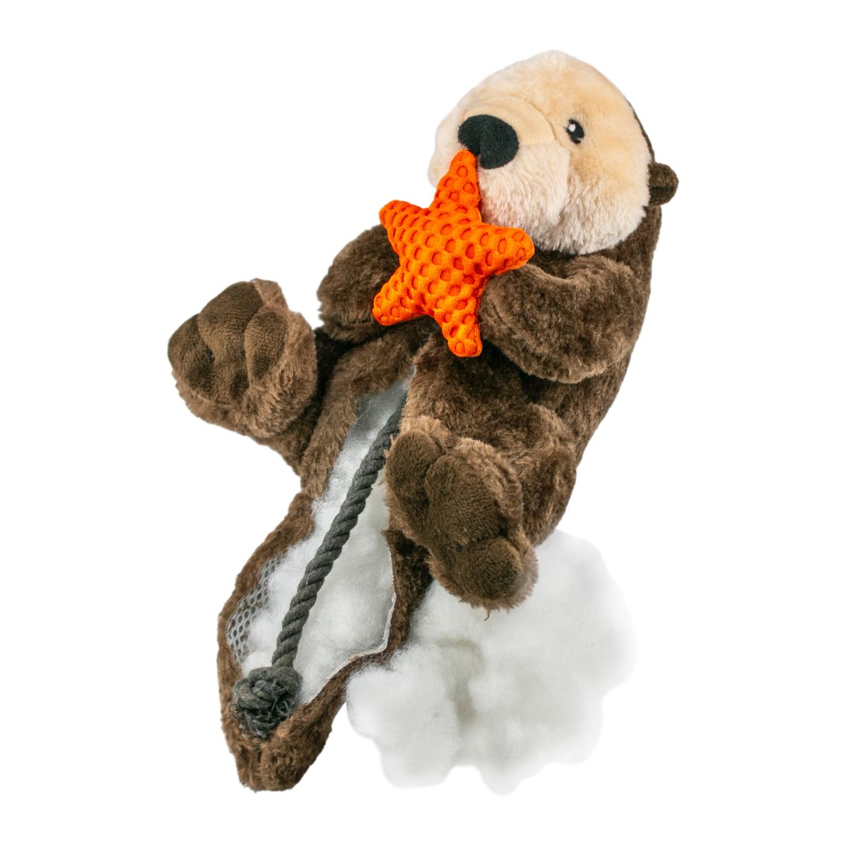 Tall Tails Plush Otter With Interior Rope Dog Toy