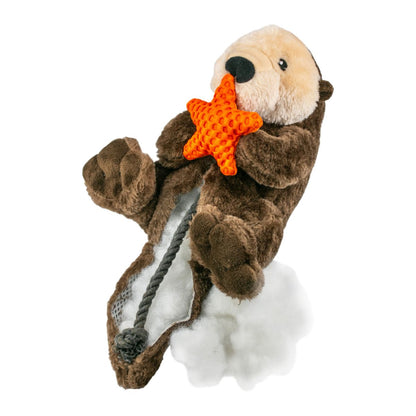 Tall Tails Plush Otter With Interior Rope Dog Toy