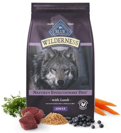 Blue Buffalo Wilderness Adult Chicken-Free Lamb Recipe Dry Dog Food - Dog Food - Blue Buffalo - PetMax Canada