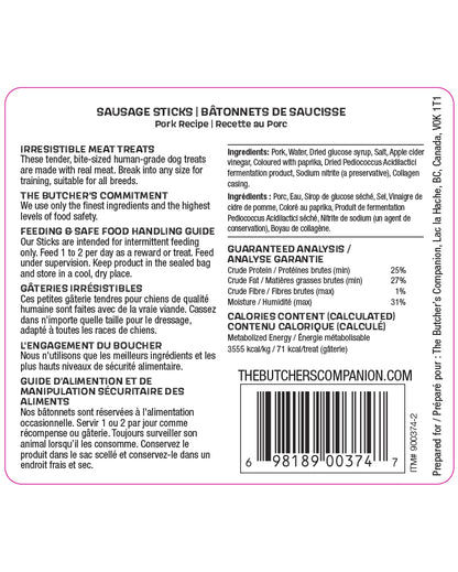 The Butchers Companion Pork Sausage Sticks 5"