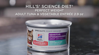 Hill's Science Diet Adult Sensitive Stomach & Skin Tuna & Vegetable Entree Canned Cat Food