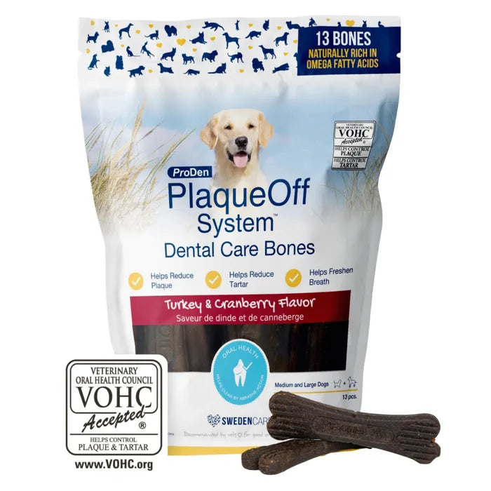 Plaque Off System Dental Turkey & Cranberry Bones