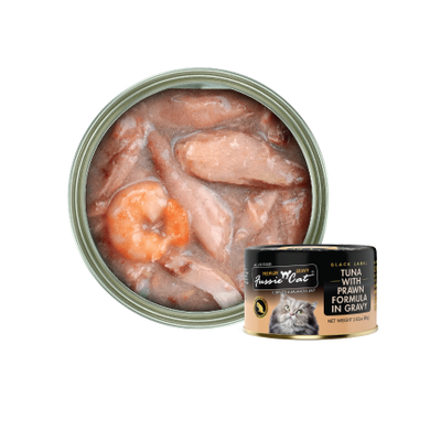 Fussie Cat Premium Tuna With Prawns in Gravy
